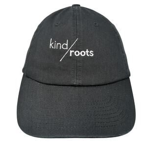 Kind Roots Slideback Hat Black One Size Embroidered Adjustable Bayside